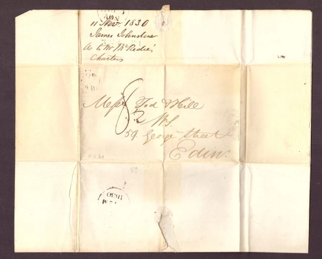 Vorphilatelie Brief Frankreich Chartres nach Edinburgh 1830