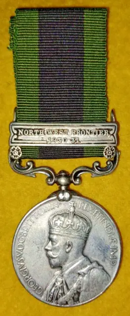 India Service Medal 1908 'North West Frontier 1930-31' to a Headman Hussain