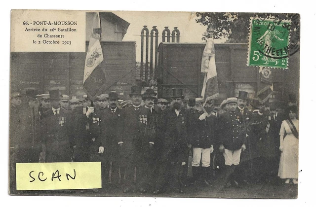Pont-à-Mousson : arrivée du 26e bataillon de chasseurs le 02 octobre 1913