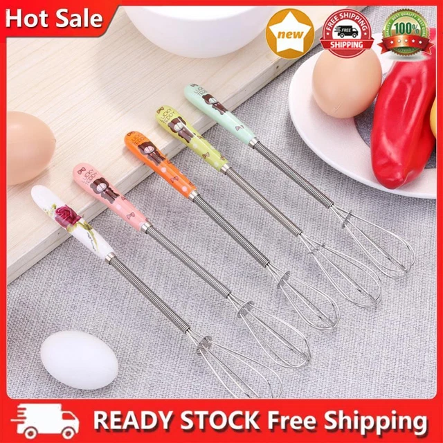 Multi-function Ceramic Handle Stainless Steel Hand Egg Beater Manual Egg