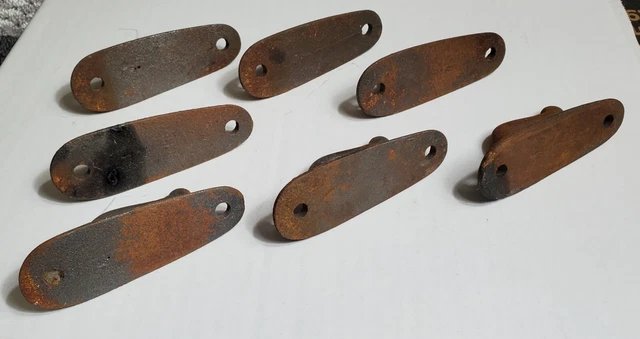 7 Old Antique Iron Hook Wall Nautical ? Special Use? Vintage 4"L Heavy Duty 7