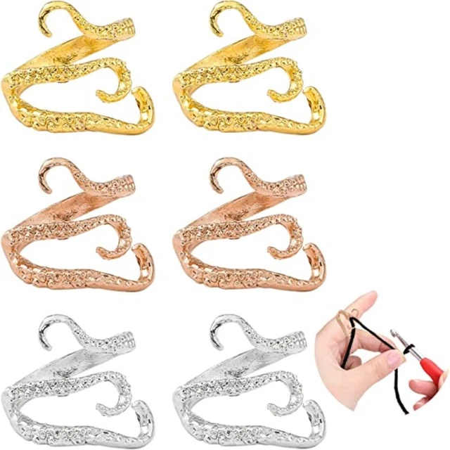 Thimble Ring Adjustable Crochet Finger Ring  Sewing Accessories
