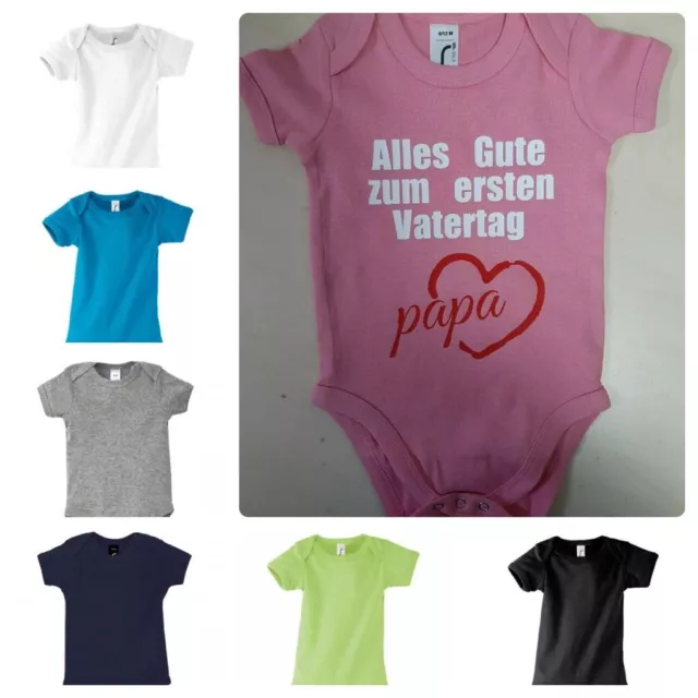 Baby Body ALLES GUTE ZUM 1. VATERTAG PAPA Familie Family Sohn Tochter Kind Baby