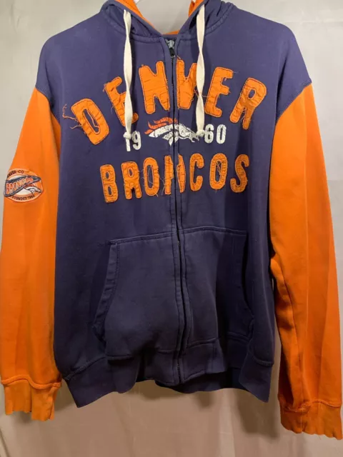 Denver Broncos NFL Zip-up Hoodie Men’s XL