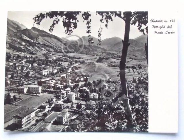 Cartolina Clusone ( Bergamo ) - Panorama 1958.