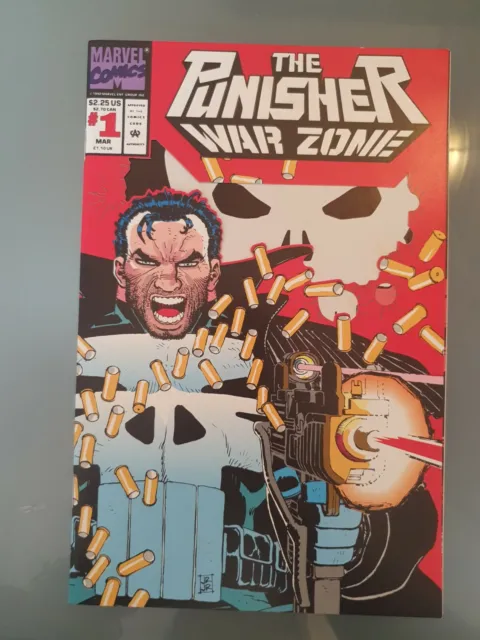 Marvel Comics - The Punisher War Zone #1 - March 1992 - NM - Die Cut Card Cover