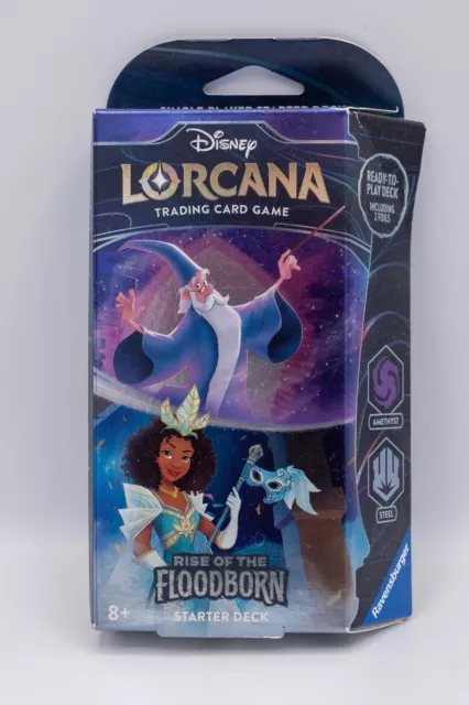 Disney Lorcana Rise of the Floodborn Starter Deck  (Amethyst & Steel)