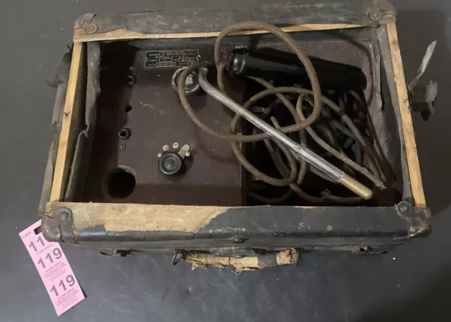 Antique VI-RAY-O Quack Medical Violet Ray High Frequency Generator Device & Wand