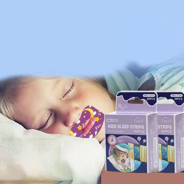 30Pcs/Box Anti-Snoring Stickers For Children Adult Night Sleep Lip Nose Breat-NZ 2