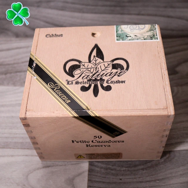 Tatuaje | Petite Cazadores Reserva Wood Cigar Box Empty - 5.75" x 4.75" x 4.5"