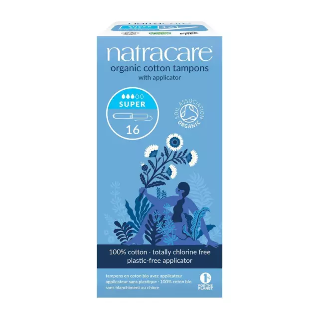 Natracare Organic Applicator Tampons Super 16 Per Pack