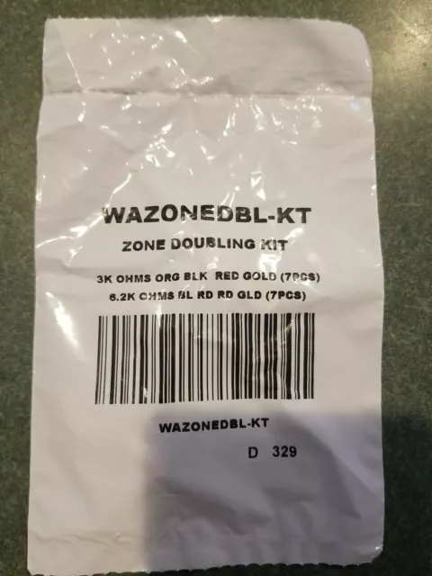 Honeywell Zone Doubling Kit WAZONEDBL-KT Vista20P 7) - 3k & 7) - 6.2K Resistors