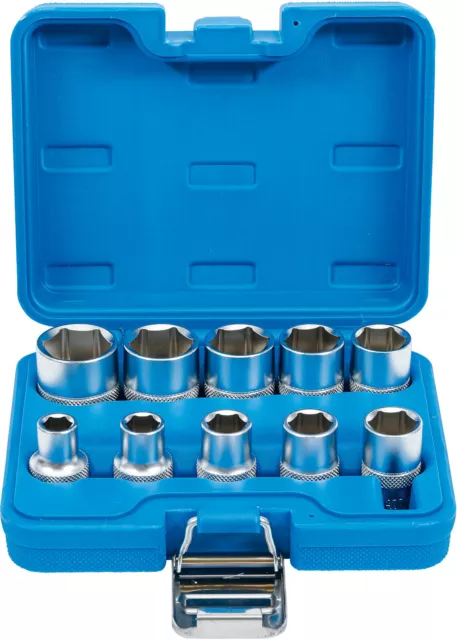 Steckschlüssel-einsatz-satz Noix Écrou Hexagonal 1/2 " en Pouces 10-tlg. BGS