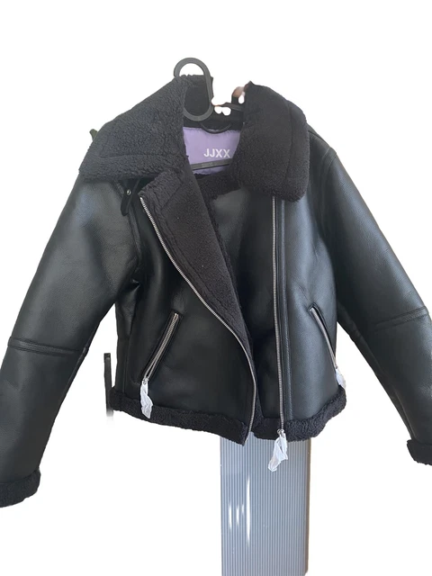 BRAND NEW WOMENS JJXX Jack Jones Aviator Faux Shearling