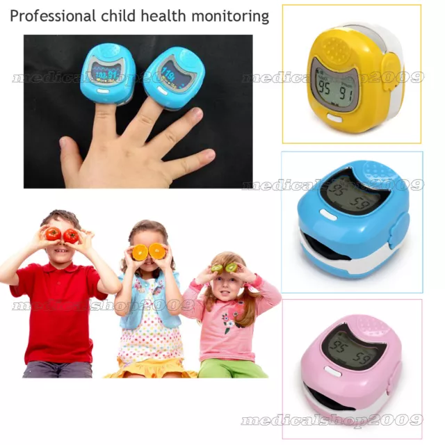 Pediatric Finger Pulse Oximeter Kids Children SpO2 Oximetry Blood Oxygen Monito