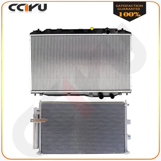 Vap-autoparts Aluminum Radiator & Condenser Cooling Assembly For Honda Odyssey 2005-2010 3.5L - Direct Fit, 2-Year Warranty
