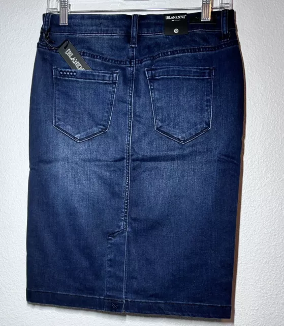 Blank NYC Pencil Skirt In Dark Wash Blue Denim Size 26 NWT 3