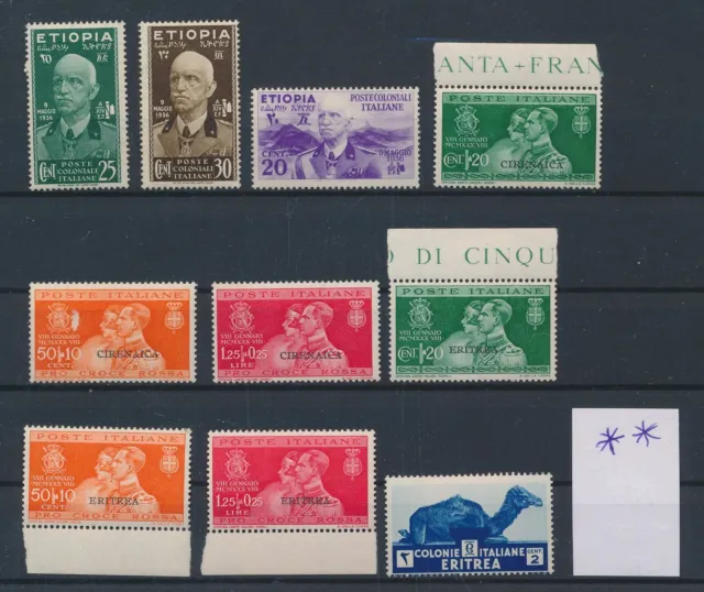 LR24877 Italy colonial stamps fine lot MNH
