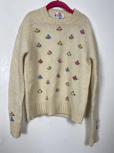 Vintage Lady Clansman Kids 100% Shetland Wool Beige Size M
