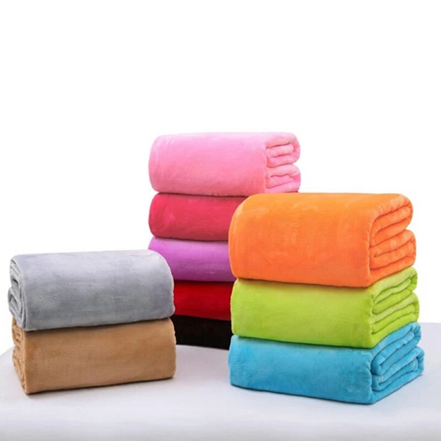 1pc Baby Rabbit Knitted Flannel Blanket Bedding Quilt Play Blanket Towel Wrap-bf
