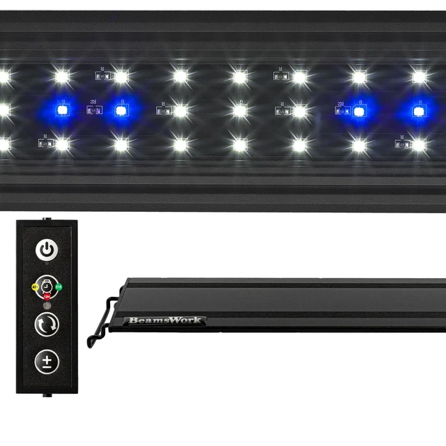 Beamswork Vivio White Blue LED Cichlid Fish Tank Light Dimmer Timer 12 20 24 48