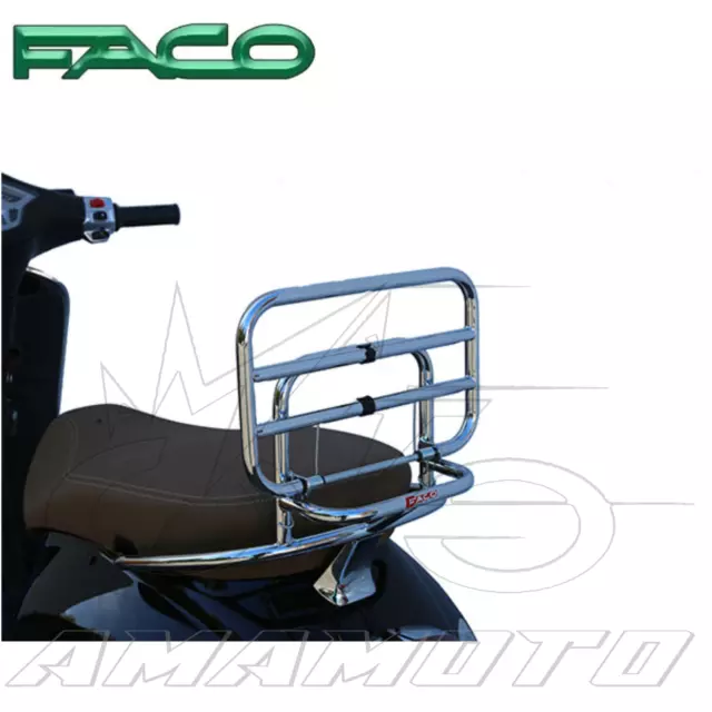 Portapacco Posteriore Cromato Per Piaggio Vespa Primavera 125 2017 2018 2019