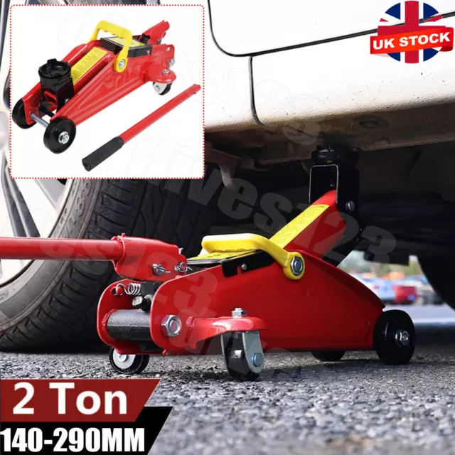 Trolley Jack 2T/Ton Low Profile Hydraulic Floor Lifting Car Van Garage Tool UK