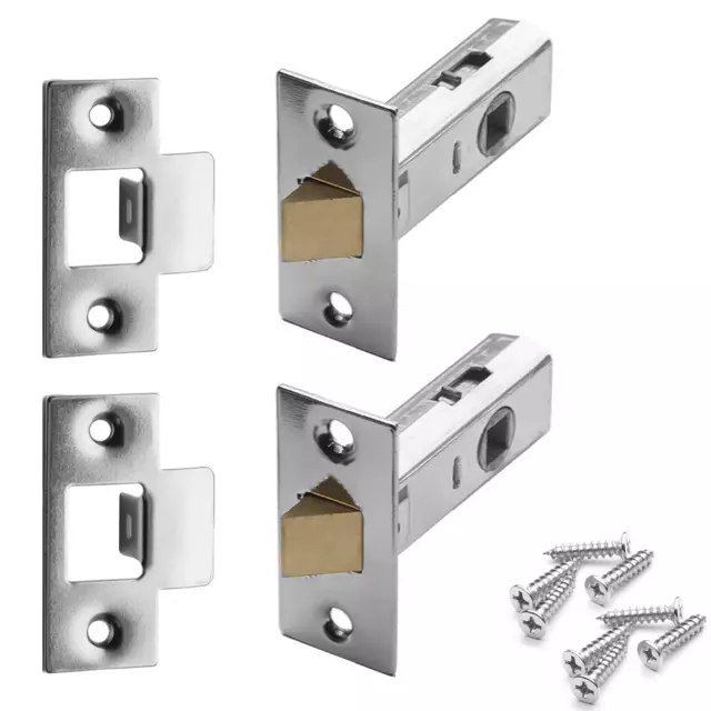 Tubular Mortice Latch 2.5" or 3", Latch bolt Operated by Door Lever Handles