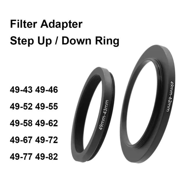 Kamera Objektiv Filter Adapter Ring Step up / down Ring Metall