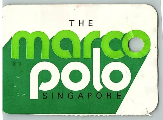 1970s The Marco Polo Hotel Singapore Luggage Tag Stationary Envelope Lot Travel