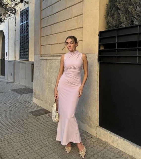 ZARA DRAPED ASYMMETRIC Dress New XS $70.00 - PicClick