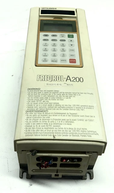MITSUBISHI FR-A220-0.75K-UL DRIVE $405.00 - PicClick