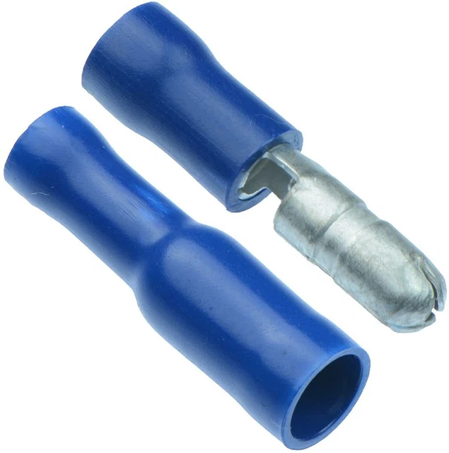Bleu Canon Connecteur Pince Isolée Terminals pour Électrique Câblage Câble x100