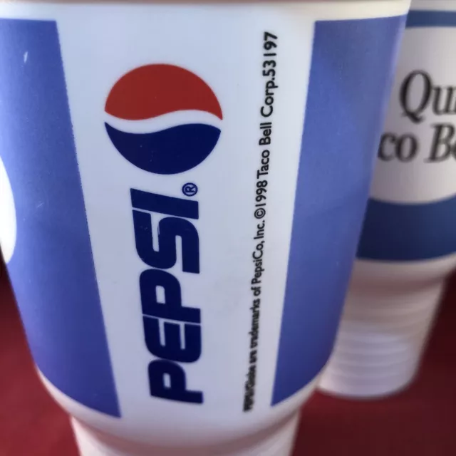 Taco Bell Large Drink Cups Lot of 10 Clear with Bell Logo 32 oz Each Pepsi  2017