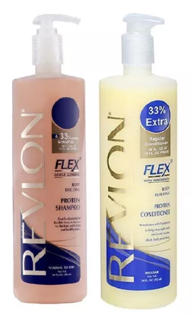 Revlon Flex Body Building Shampoo & Regular Conditioner 592ml / 20oz Combo Pack