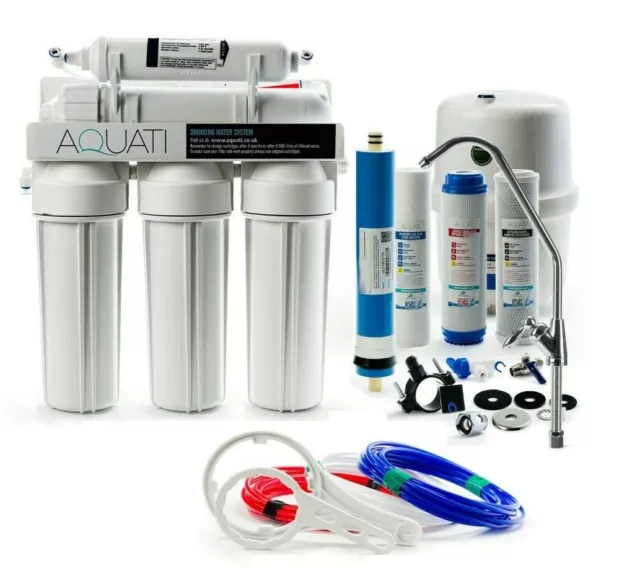 Aquati 5 Stage Premium Reverse Osmosis Drinking Water Filter Complete System 5RO