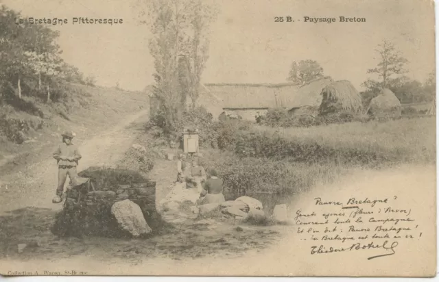 Carte Postale La Bretagne Pittoresque Paysage Breton Poeme De Botrel