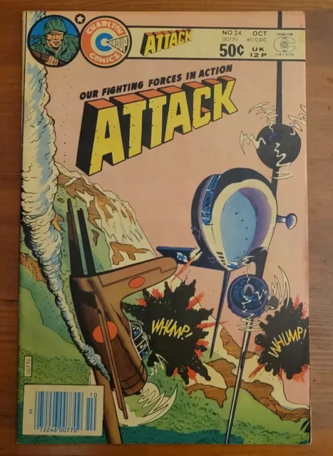 Attack! #24 Charlton Comics 1980, Great condition. Bronze age greatness.