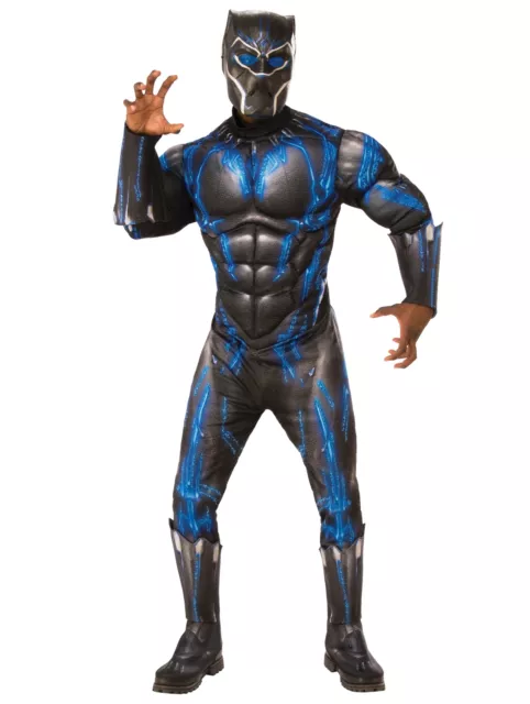 Black Panther Battle Suit Deluxe Muscle Chest Marvel Superhero Mens Costume