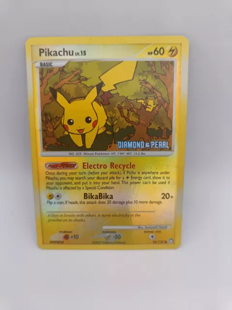 Pikachu - 94/123 (Diamond & Pearl) - Burger King Promos - Pokemon