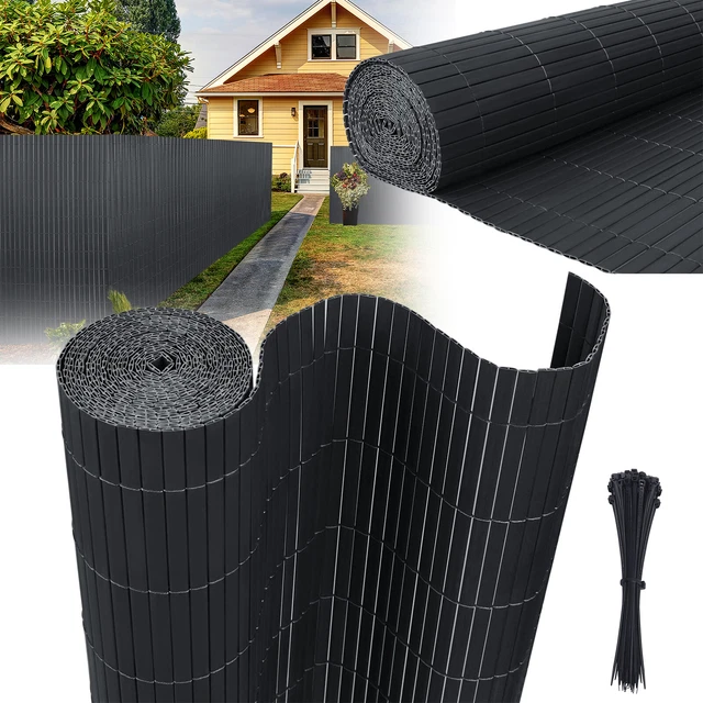 PVC SICHTSCHUTZMATTE WINDSCHUTZ Sichtschutzzaun Anthrazit Gartenzaun
