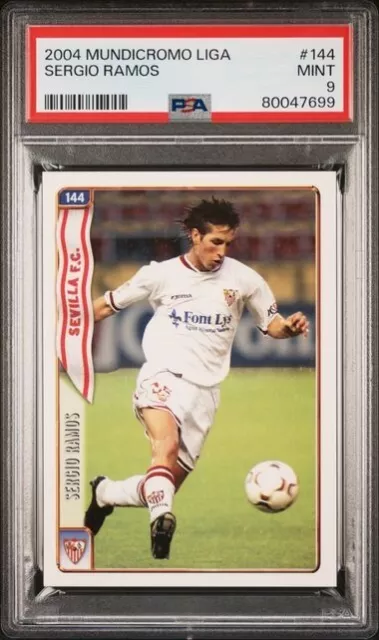 2004 Mundi Cromo Liga Sergio Ramos Novato RC PSA 9 Real Madrid España *¡Poco pop!*