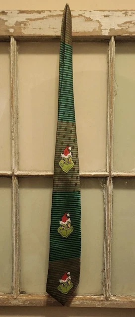 DR SEUSS Grinch Men's Necktie Ugly Christmas Silk 1997