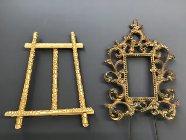 Brass Photo Vintage Frame Lot Of Two 2