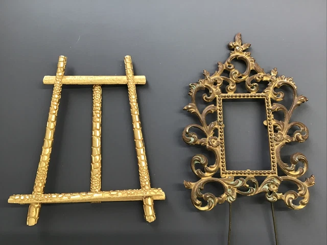 Brass Photo Vintage Frame Lot Of Two 2