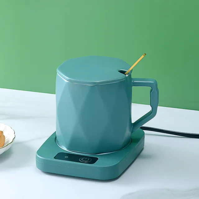 Calentador de tazas de café eléctrico liviano para oficina en casa (verde EE. UU.)