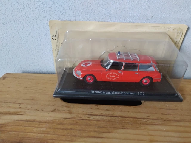 Universal Hobbies Citroen Id 20 Break Ambulance De Pompiers 1972 1/43 Eme Neuf