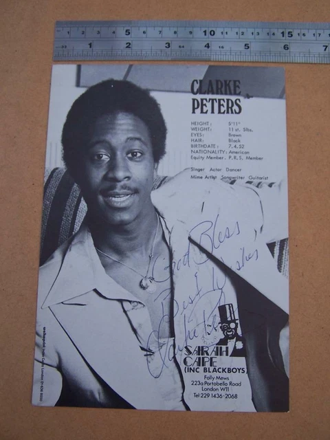 Clarke Peters  Autograph (code CHJ)
