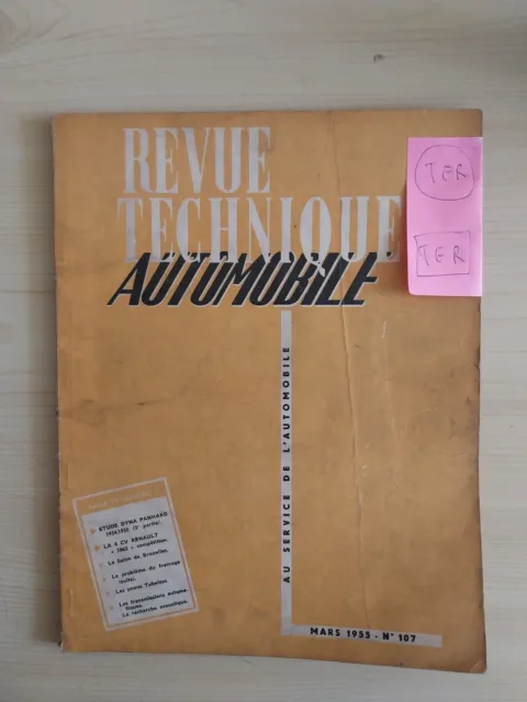 Revue Technique Panhard Dyna 54 55 851Cc partie 2 Rta Renault 4cv 1063 Competiti