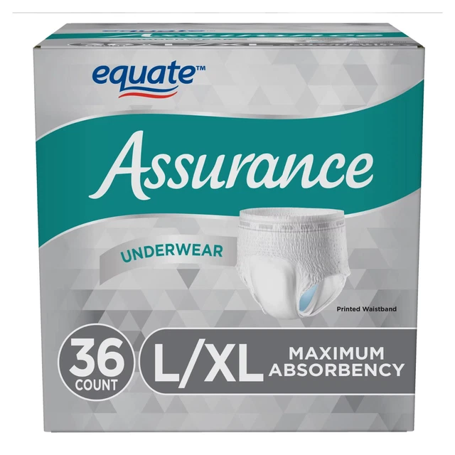ASSURANCE INCONTINENCE DISPOSABLE Underwear for Men, Maximum, Size L/XL